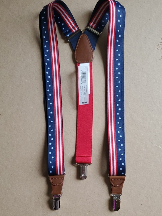 The Unbranded Brand Other - Patriotic Red, White & Blue Men's Suspenders